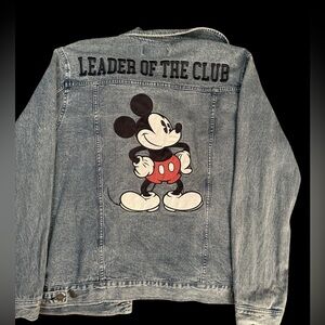 Mickey Mouse "Leader of the Club" Denim Jacket - Light Blue